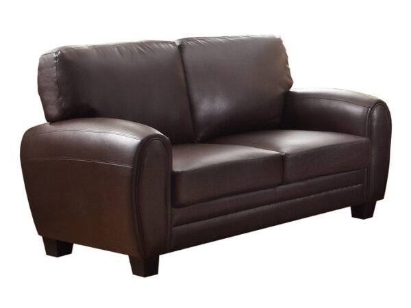 rubin modern faux leather plush sofa in 3 colors