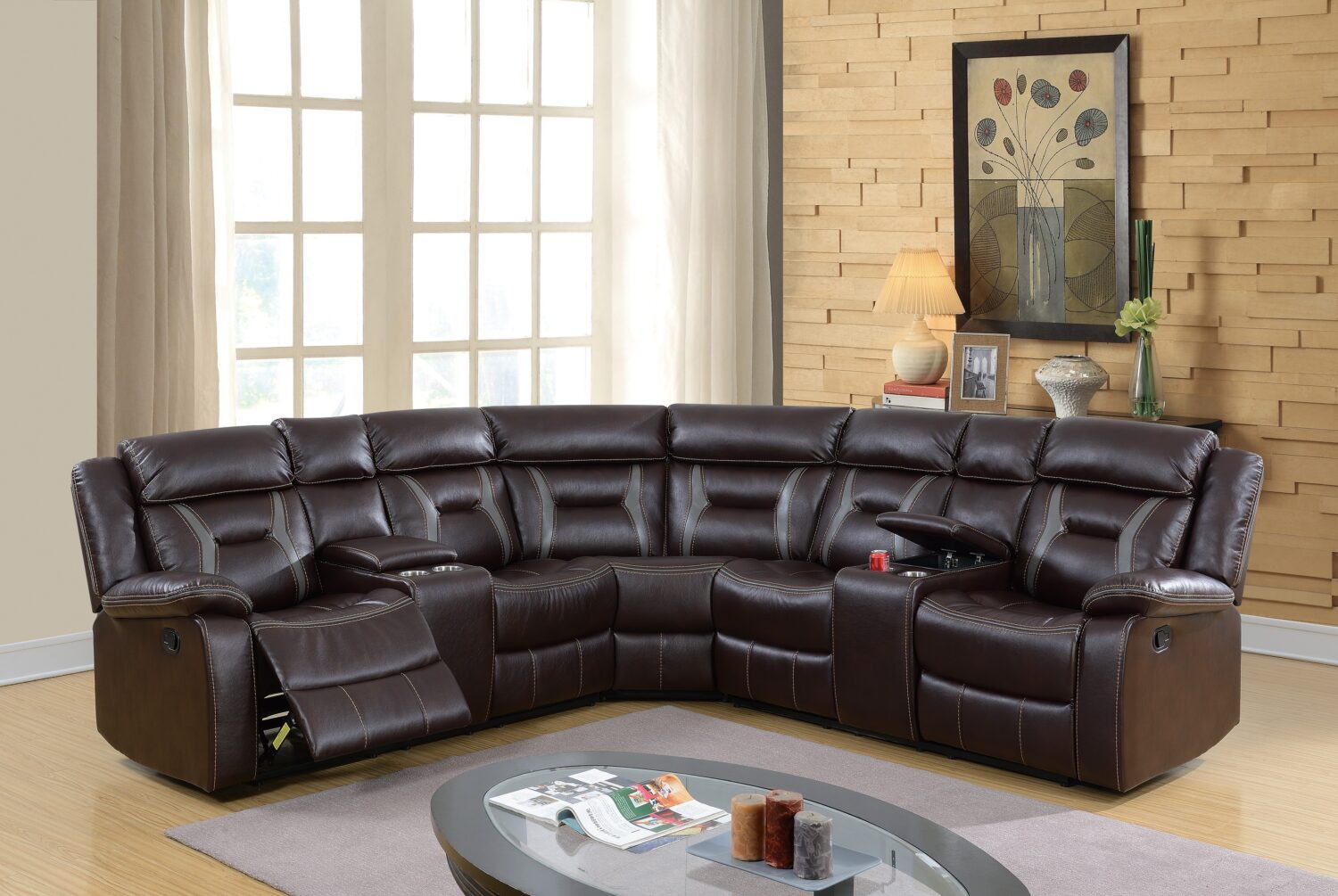 Manual Reclining Sectional