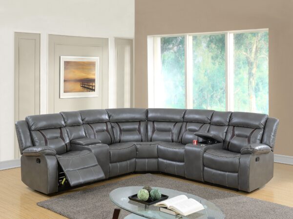 manual reclining sectional