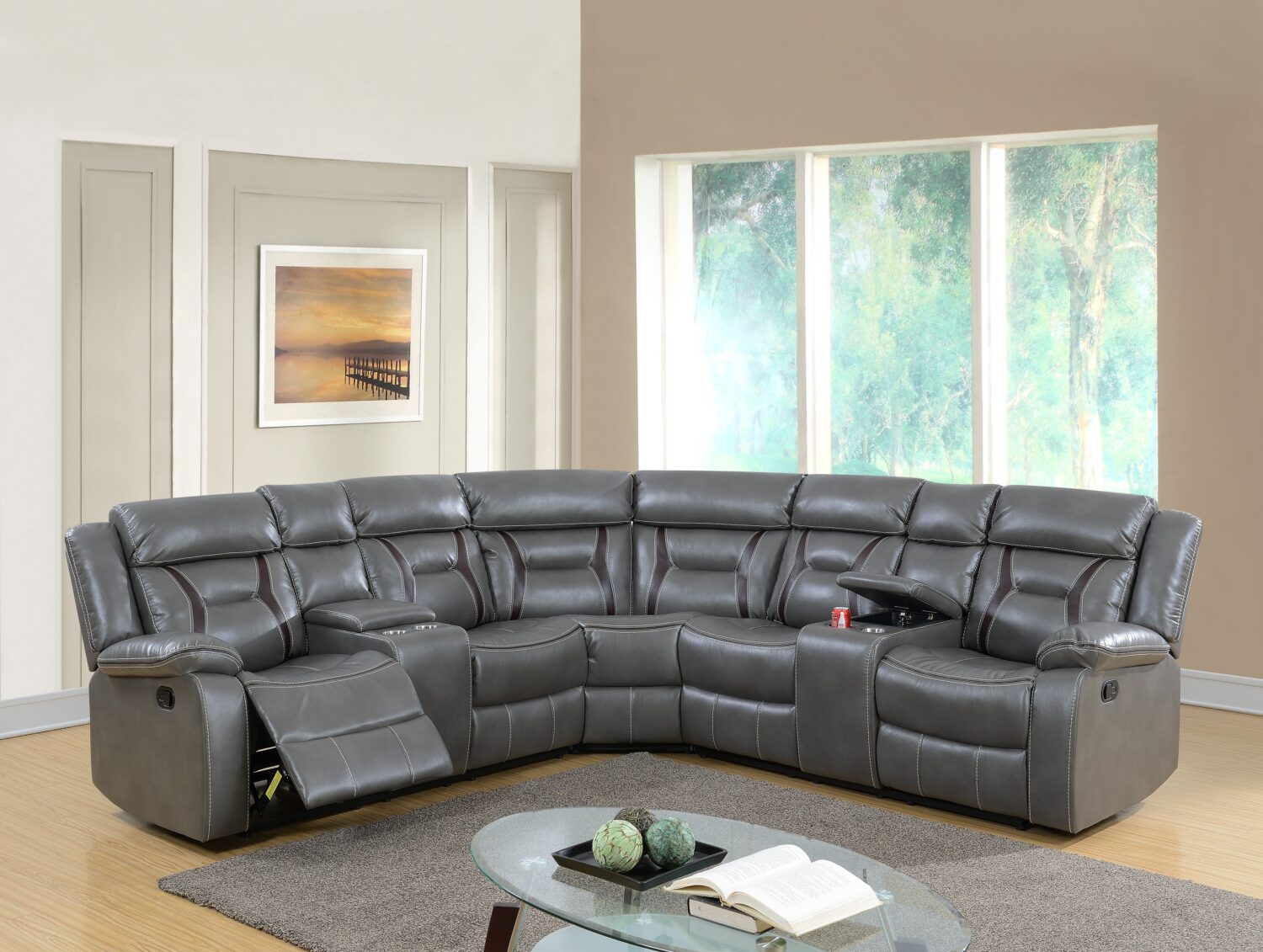 manual reclining sectional manual reclining sectional