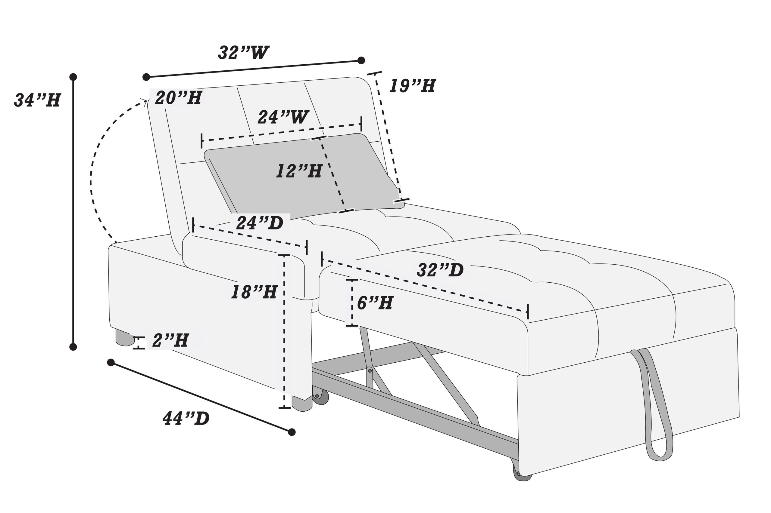 convertible ottoman convertible ottoman