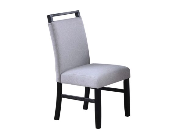 modern walnut wood dining chair with full upholstery