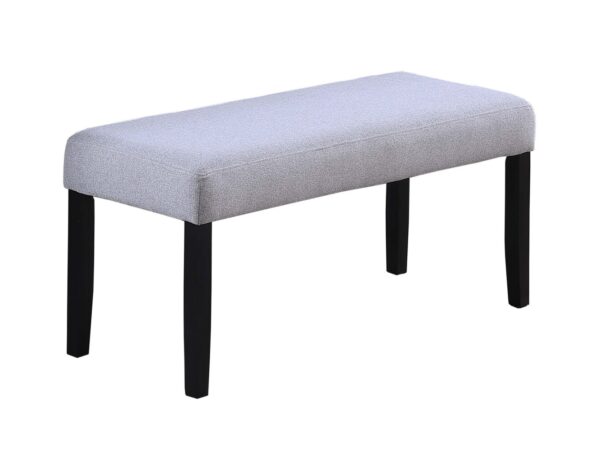 modern charcoal wood dining Bench with full upholstery