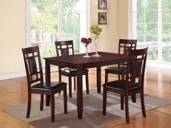 5 piece dining set in gray rubber wood (copy)
