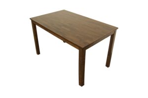5-Piece Dining Set in Dark Walnut /Beige Padding