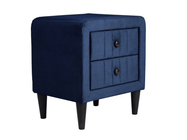 Fully upholstered Nightstand in soft velvet Grey, Pink, Navy