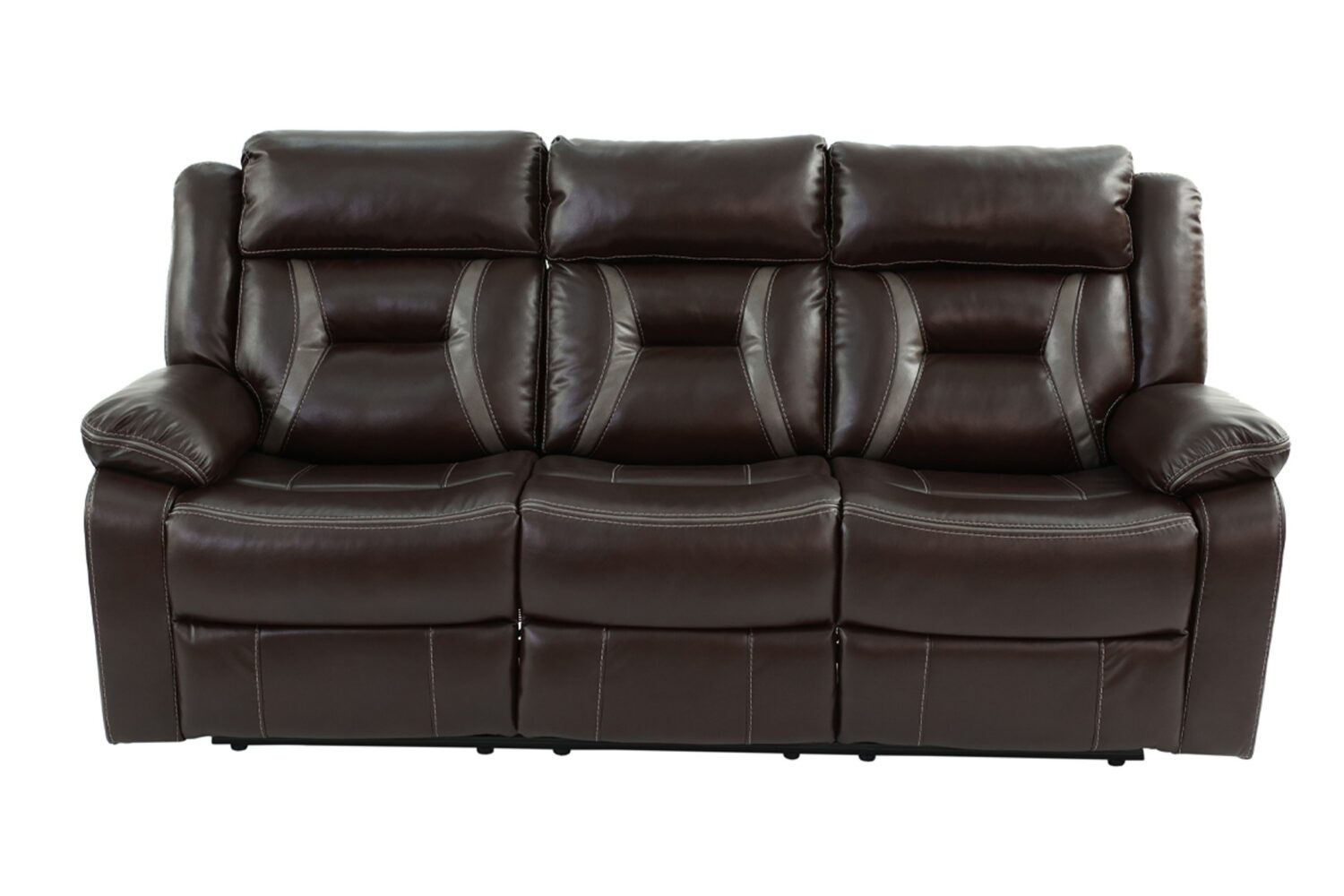 retro style motion recliner sofa in brown retro style motion recliner sofa in brown