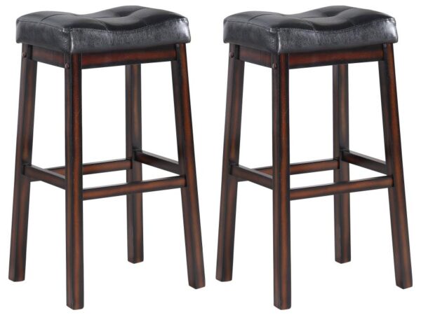 donald upholstered bar stool cappuccino (set of 2)