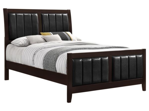 carlton wood king panel bed cappuccino