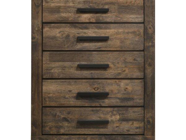 franco 5 drawer door chest distressed white