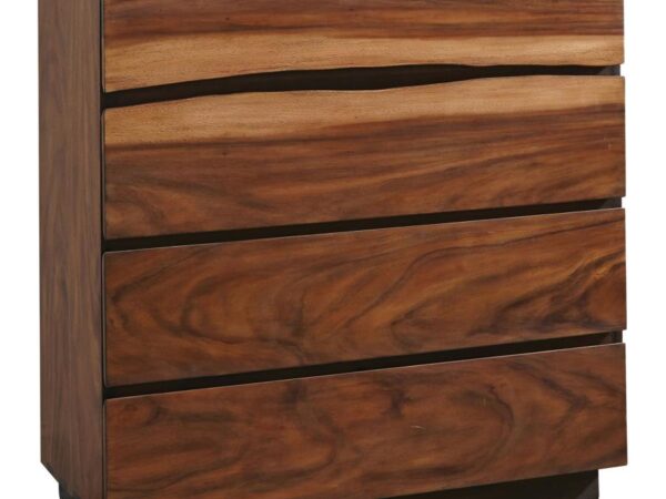 winslow 4 drawer bedroom chest smokey walnut
