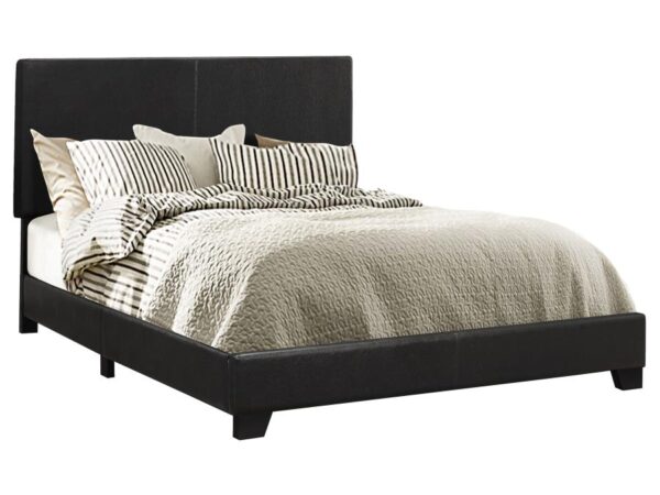 dorian faux leather upholstered california king bed black