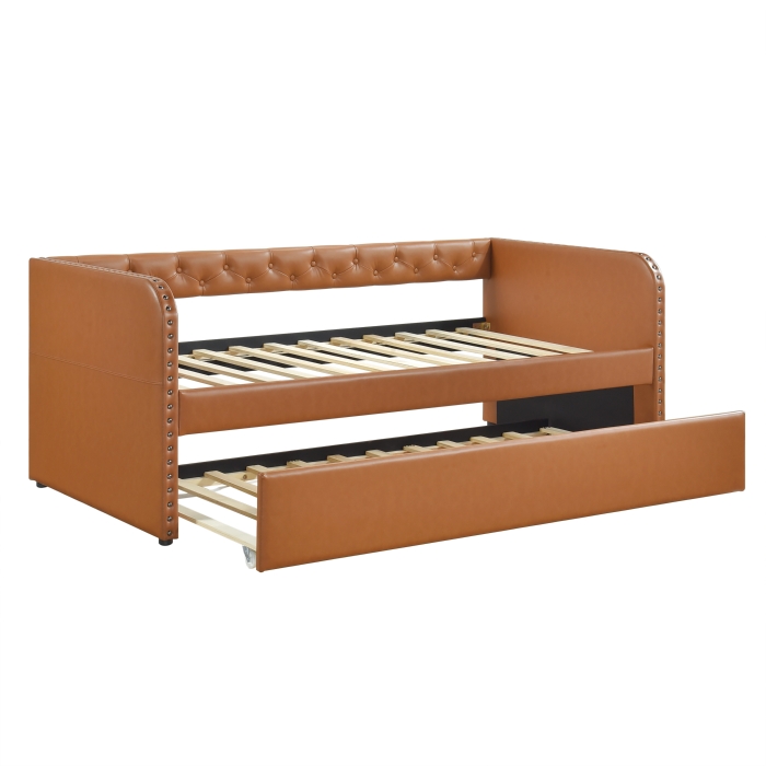 wilcox brown daybed & trundle wilcox brown daybed & trundle