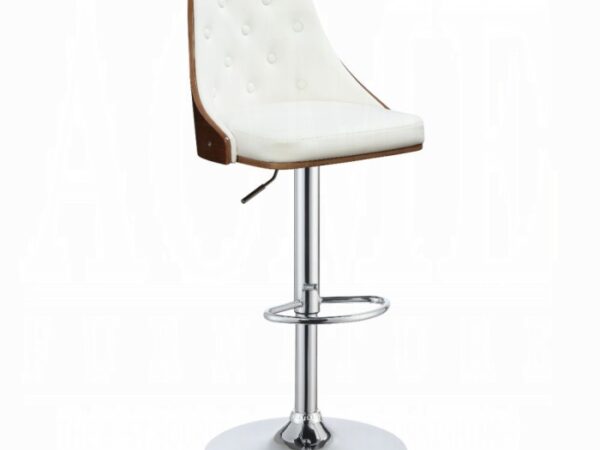 camila white adjustable stool w/swivel